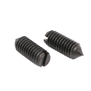 Black Oxide Alloy Carbon Steel Slotted Grub Set Screws Cone Point Coarse Thread Metric Measurement System Stainless Steel