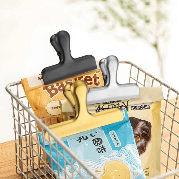 Portable New Kitchen Storage Snack Bag Clips Sealer Clamp Metal Tool Kitchen Accessories Chip Coffee Food Clamp Bag Clip - Image 2