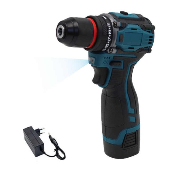 LARIX 18VF 10mm Brushless Electric Drill Hand Drill Cordless Lithium Drill Dual Speed Power Tools - Image 2