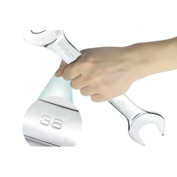 High-quality mirror-polished alloy combination repair dual-purpose double-opening wrench - Image 3