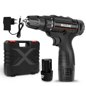 Hot Selling Professional Electric Impact Cordless Drill with One Battery 12v Household Lithium Power Mini Hand Tool Set Machine