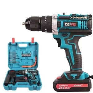 Factory Price Cordless Electric Drill Handheld Electric Screwdriver Tool Lithium Ion Battery Brush Motor Impact Hammer Drill