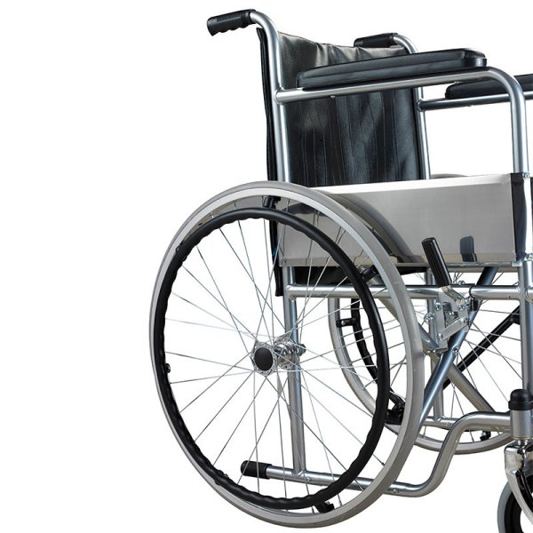 Factory Price AOLIKE ALK809E Steel Foldable Economic Cheapest Wheelchair - Image 4