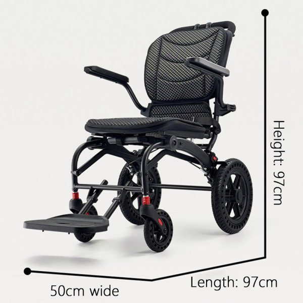 Factory Wholesale Manual Foldable Wheelchair Medical Lightweight Steel Wheelchair for Elderly Disabled - Image 4