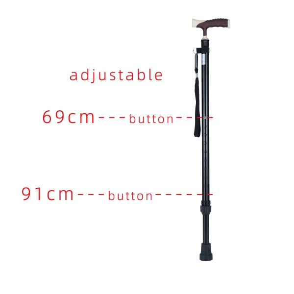 Adjustable Aluminum Cane for Comfortable Walking Rehabilitation Therapy Supplies - Image 3