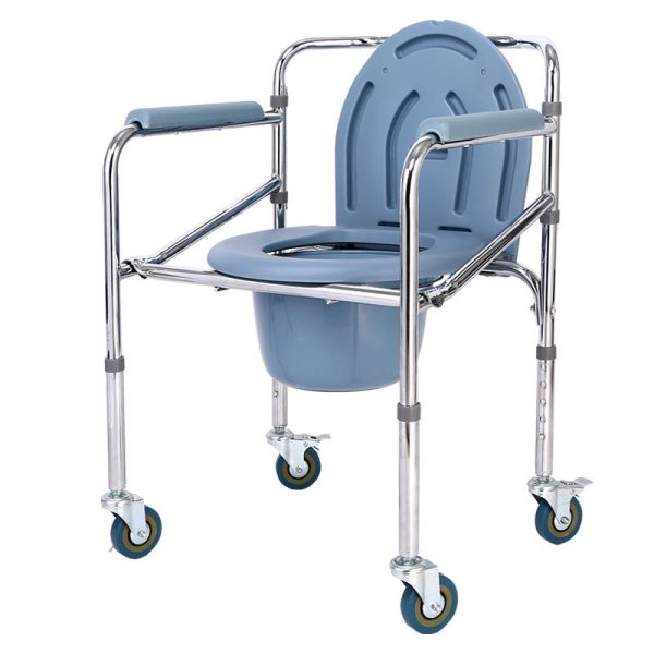 Wholesale Portable Height Adjustable Commode Chair Toilet Folding Potty for Disabled Bathroom Safety Equipment - Image 2