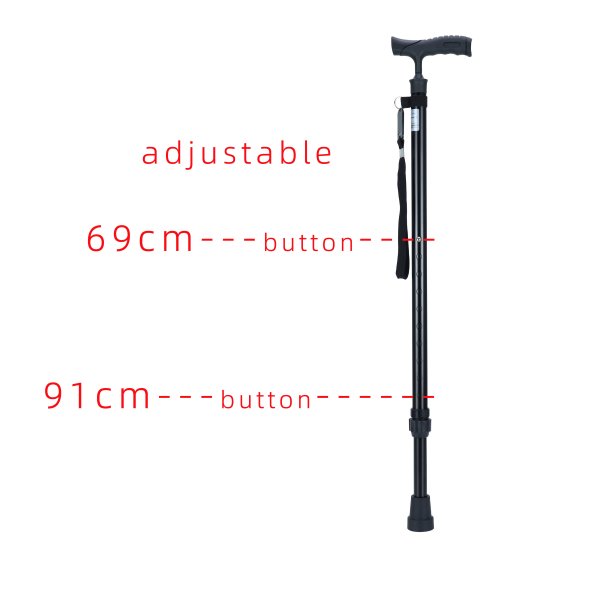 Comfortable Adjustable Aluminum Cane for Walking Rehabilitation Therapy Supplies for Elderly and Patients - Image 3