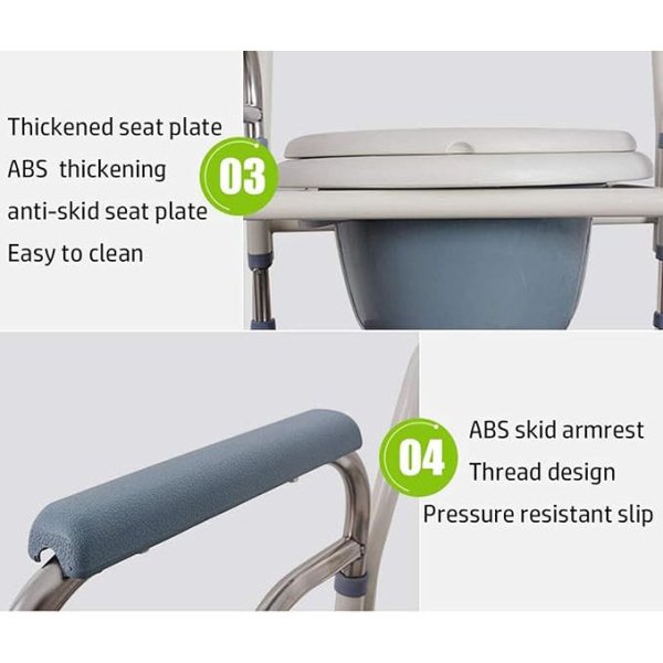 Bathroom Commode Bath Chair Wc Toilet Chair for Disabled Equipment Rehabilitation Device Bathroom Safety Equipment - Image 4