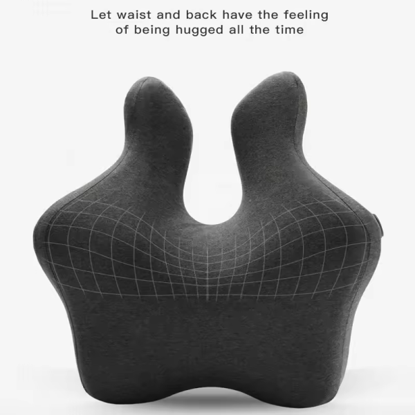 Ergonomic Multi-Use Firm Back Support Cushion for Lower Back Pain Relief Lumbar Support Cushion with Strap - Image 3