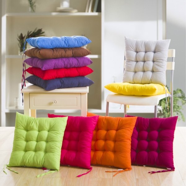 Factory Wholesale Blue Office & Dining Chair Cushion Comfortable Woven Student Pillow for Gifts    colour random