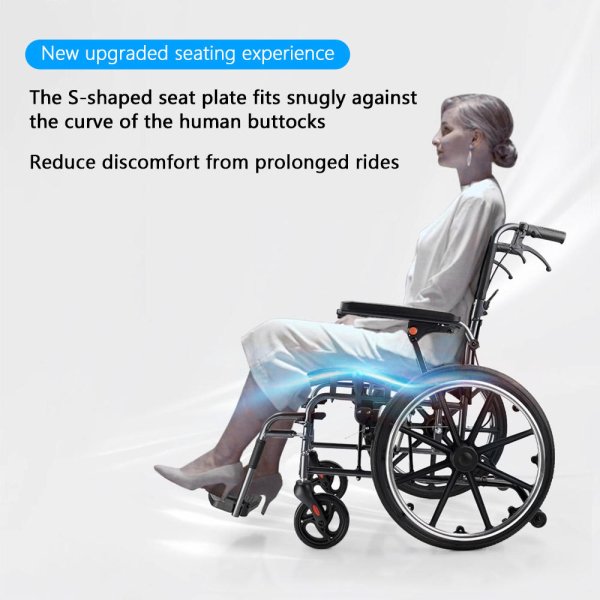 OEM Manual Wheelchair – Foldable Aluminium Alloy Frame for Elderly & Disabled - Image 2