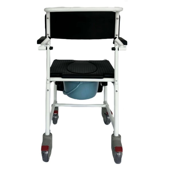Aluminum Commode Chair with Detachable Footrest and Adjustable Armrests Sturdy Walker & Rollator - Image 4