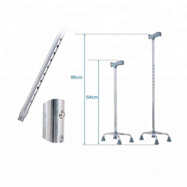 Aluminum Lightweight Adjustable Walking Cane Walker Old Man Stick Free Standing Walking Cane - Image 4