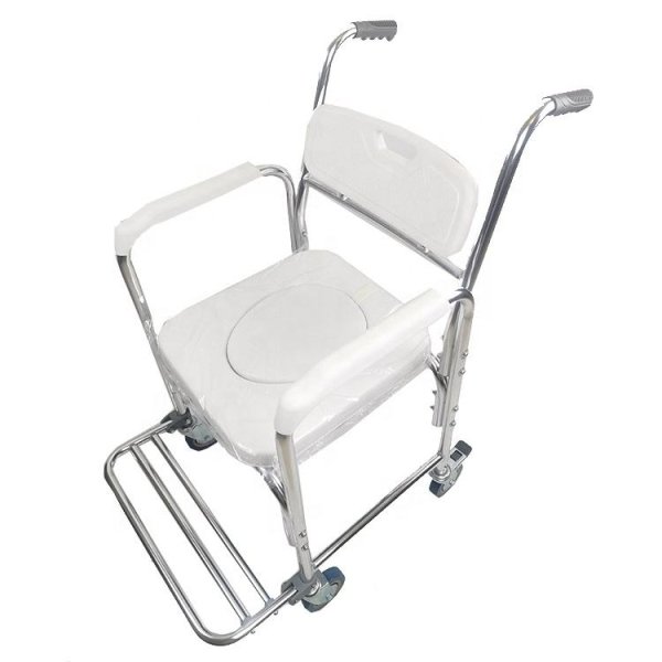 New Style Commode Wheelchair Transfer Chair Commode Shower Portable Folding Commode Toilet Chairs - Image 3