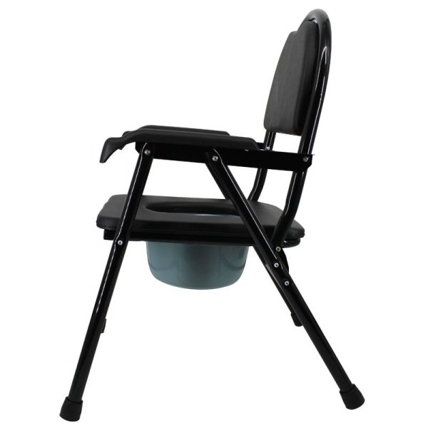 Portable Steel Folding Commode Bucket Chair for Elderly Home Care and Rehabilitation Therapy Supplies - Image 4