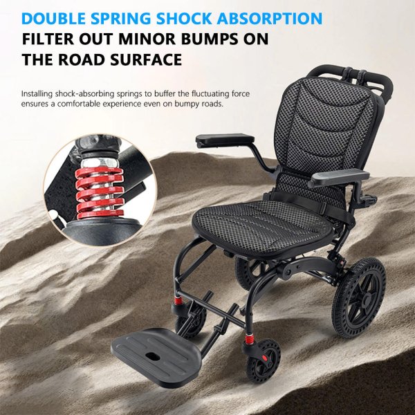 Factory Wholesale Manual Foldable Wheelchair Medical Lightweight Steel Wheelchair for Elderly Disabled - Image 2