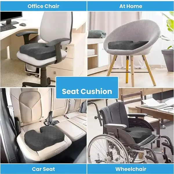 Bewalker Hot Ergonomic Orthopedic Pain Relief Comfortable Non-Slip Coccyx Memory Foam Chairs Pads Seat Cushion - Image 4