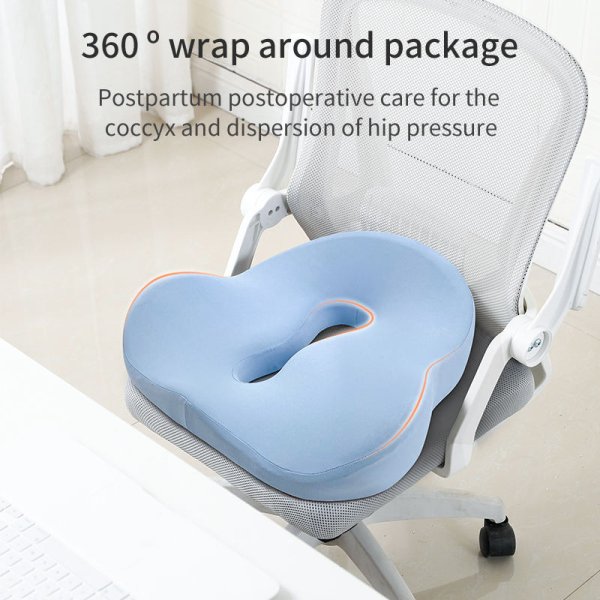 Patented Orthopedic Memory Foam Seat Cushion for Long Sitting Hours OEM ODM for Office Lumbar Pillows Seat Cushions Pressure - Image 2
