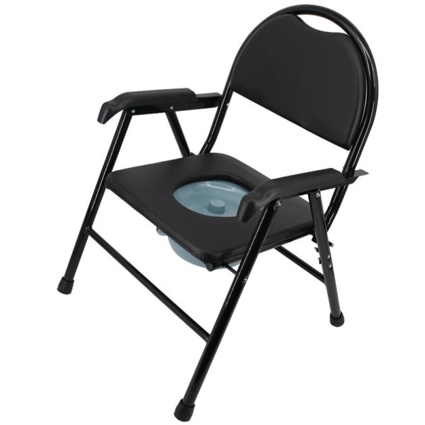 Portable Steel Folding Commode Bucket Chair for Elderly Home Care and Rehabilitation Therapy Supplies - Image 3