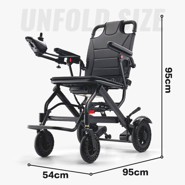 Best Sale Custom Electric Wheelchair Foldable Aluminium Alloy Lightweight Electric Folding Wheelchair for Disabled Elderly - Image 4