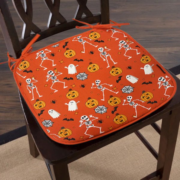 Chair Pads Customized Factory Price Dining Chair Cushion Removable Wholesale D Shaped Seat Cushions Cute Skeleton Chair Cushions - Image 2