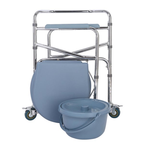 Wholesale Portable Height Adjustable Commode Chair Toilet Folding Potty for Disabled Bathroom Safety Equipment - Image 3