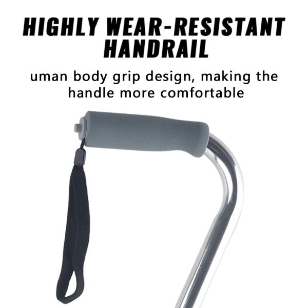 Factory Custom Hight Adjustable Cane Outdoor Walking Stick Lightweight Aluminum Walking Stick Elderly Crutch - Image 4