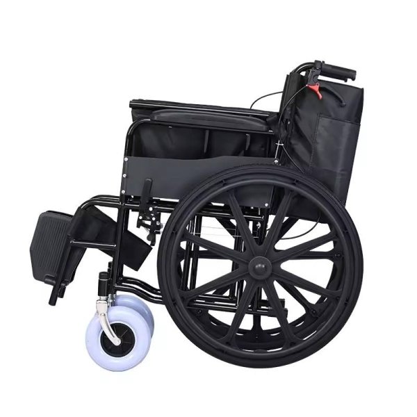 High Quality Basic Model Economy Aluminium Steel Manual Light Weight Folding Wheel Chair Wheelchair for Chinese Manufacturer - Image 4