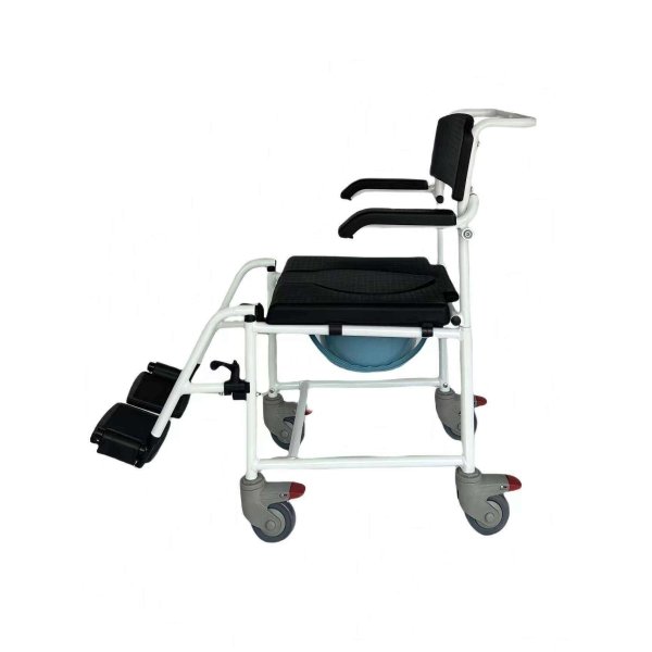 Aluminum Commode Chair with Detachable Footrest and Adjustable Armrests Sturdy Walker & Rollator - Image 3