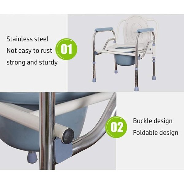Bathroom Commode Bath Chair Wc Toilet Chair for Disabled Equipment Rehabilitation Device Bathroom Safety Equipment - Image 3
