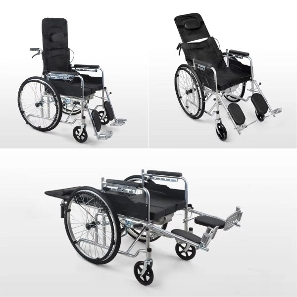 High Quality Lightweight Manual Wheelchair for Elderly Comfortable Adjustable Health Care Wheelchair Rehabilitative Equipment - Image 2
