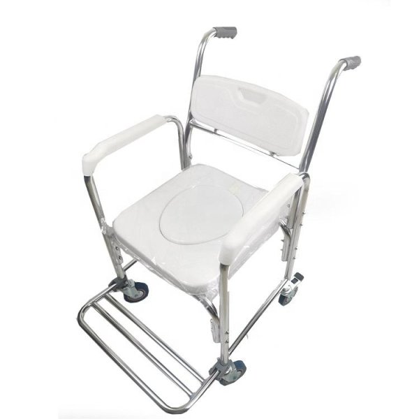 New Style Commode Wheelchair Transfer Chair Commode Shower Portable Folding Commode Toilet Chairs - Image 2